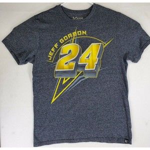 Jeff Gordon #24 Nascar Chase Authentics T Shirt Size Large L gray yellow